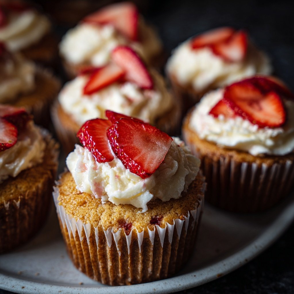 Erdbeer Vanille Cupcakes