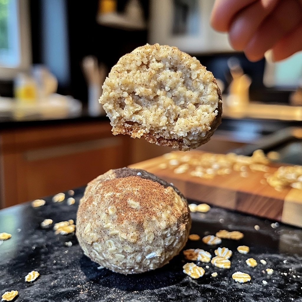 Protein Bällchen mit Zimt und Hafer