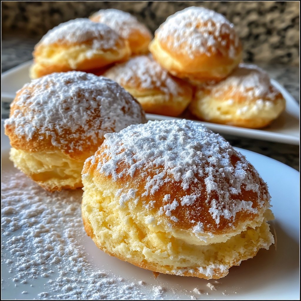 Quarkbällchen mit Joghurtteig