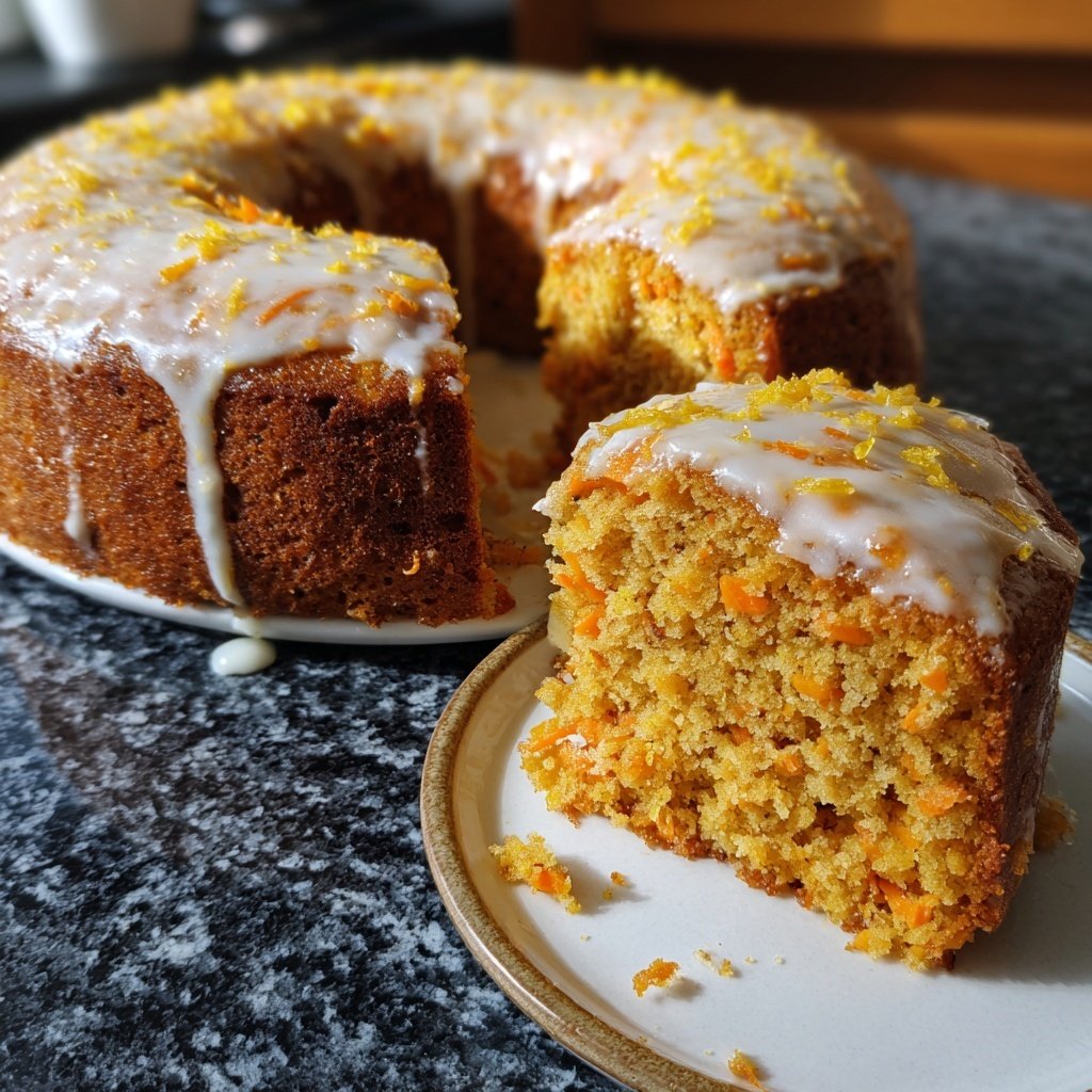 Karottenkuchen Mit Zitronen Glasur