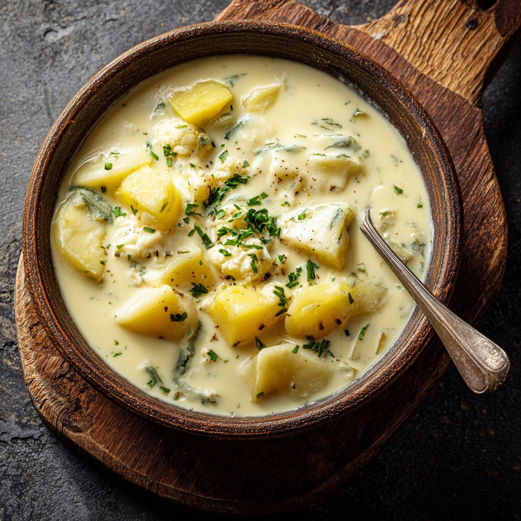 Blumenkohlsuppe mit Kartoffeln