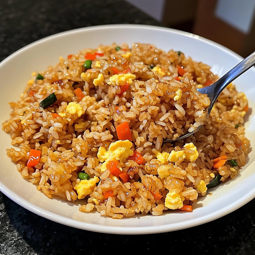 Gebratener Reis mit Sojasauce