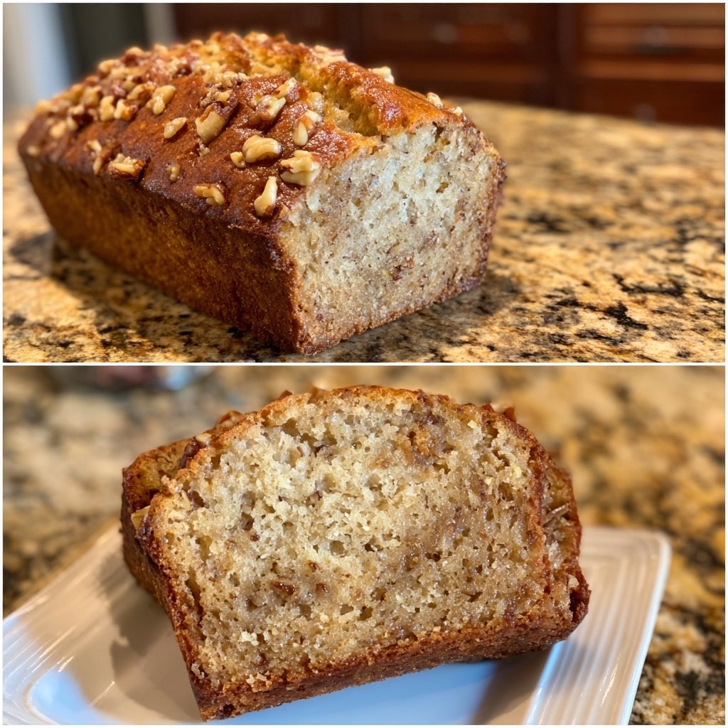 Bananenbrot mit Walnuss-Topping