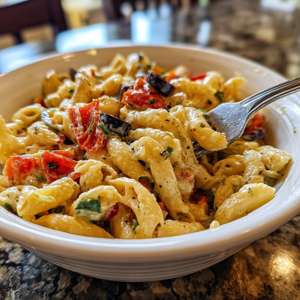 Mediterraner Nudelsalat Cremig