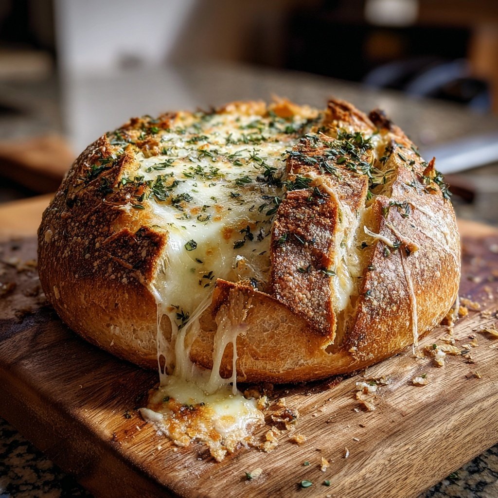 Zupfbrot Mit Käse Und Kräutern